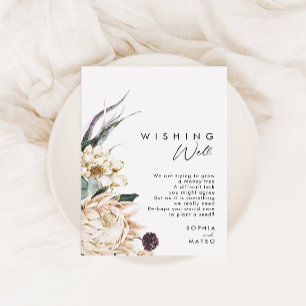 Carte D'accompagnement Mariage Floral Blanc qui veut bien