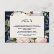 Mariage floral bleu bleu marine et bleu roux