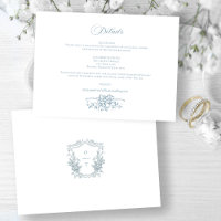 Mariage Floral Bleu Poussiéreux Romantique en Dess