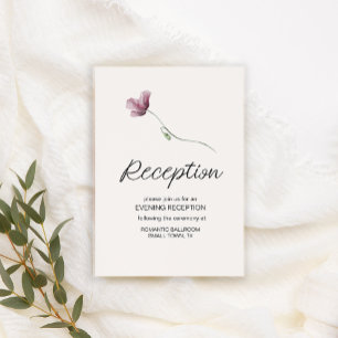 Carte D'accompagnement Mariage Floral Botanique Miniature Vintage