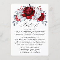 Mariage Floral Métallisé Rouge Blanc Argent Royal