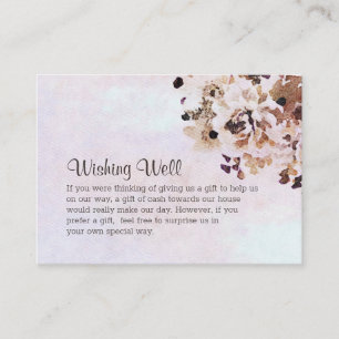 Carte D'accompagnement Mariage floral rustique qui veut bien