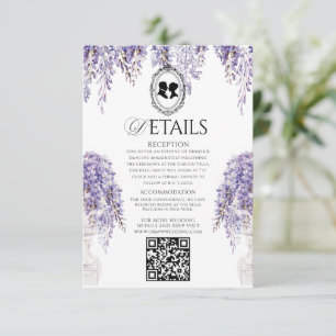 Carte D'accompagnement Mariage Florales Élégantes Régence Détails Antiqu