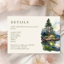 Carte D'accompagnement Mariage forestier de Country Lake Twilight