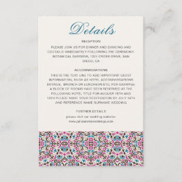 Carte D'accompagnement Mariage géométrique en treillis marocain