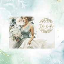 Mariage Gold Welcome Dusty Blue Eucalyptus Green