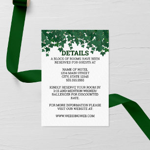 Carte D'accompagnement Mariage Green Ivy Garden