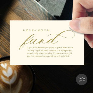 Carte D'accompagnement Mariage Honeymoon Fund, Wish, Modern Classy