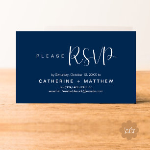 Carte D'accompagnement Mariage invite RSVP minimaliste moderne rappel