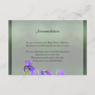 Carte D'accompagnement Mariage Iris Violet Insérer