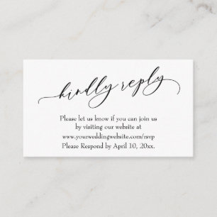Carte D'accompagnement Mariage Kindly Répondre Online Luxury Script