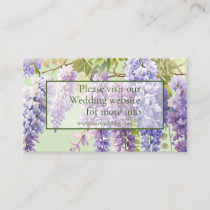 Carte D'accompagnement Mariage lilas de la glycine florale violette