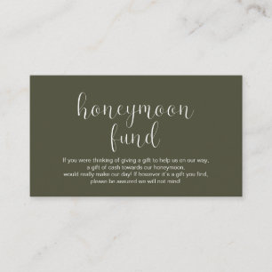 Carte D'accompagnement Mariage Lune de Miel, Modern Minimal