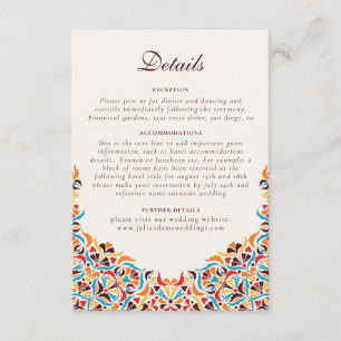 Carte D'accompagnement Mariage Luxueux Fantaisiste Style Bordure Florale