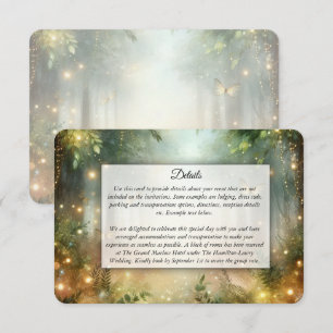 Carte D'accompagnement Mariage Magique de la Prairie de la Forêt Mystique