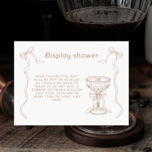 Carte D'accompagnement Mariage Martini Espresso Présentation de douche