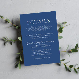 Carte D'accompagnement Mariage Minimal Fleur Simple 1 Wisteria