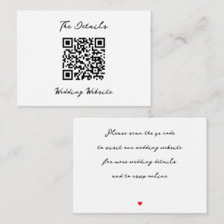 Carte D'accompagnement Mariage minimaliste