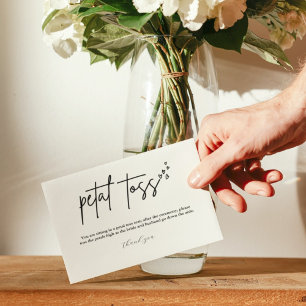Carte D'accompagnement Mariage minimaliste moderne Envoi de toss de pétal