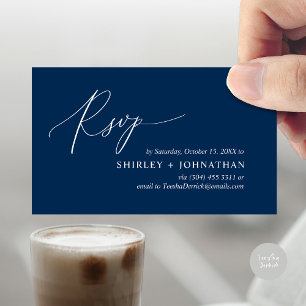 Carte D'accompagnement Mariage minimaliste moderne RSVP