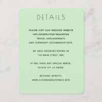 Mariage minimaliste vert pâle et noir élégant