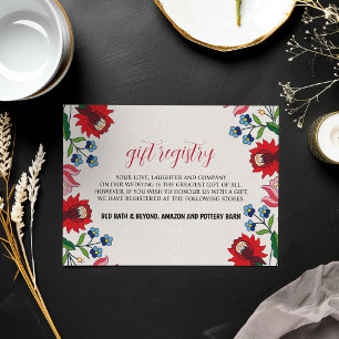 Carte D'accompagnement Mariage Moderne Botanique Floral Coloré Mexicain