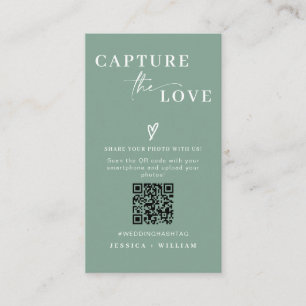 Carte D'accompagnement Mariage moderne Capter l'amour Qr Code