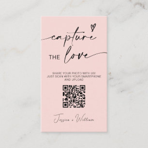 Carte D'accompagnement Mariage moderne Capter l'amour Qr Code