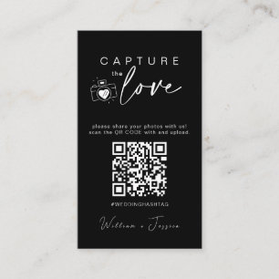 Carte D'accompagnement Mariage moderne Capter l'amour Qr Code