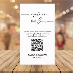 Carte D'accompagnement Mariage Moderne Capturer l'amour Code Qr