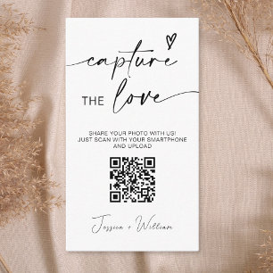 Carte D'accompagnement Mariage Moderne Capturer l'amour Code Qr