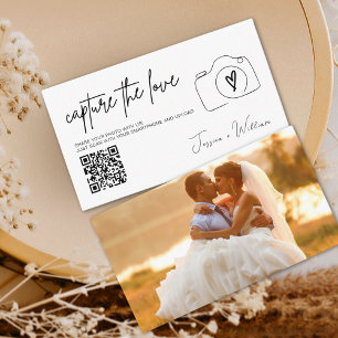 Carte D'accompagnement Mariage Moderne Capturer l'amour Code Qr