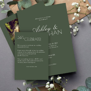 Carte D'accompagnement Mariage moderne centré sur la typographie