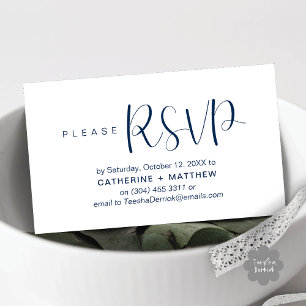 Carte D'accompagnement Mariage moderne invite RSVP rappel