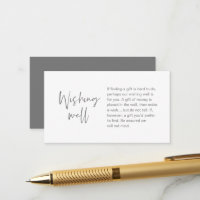 Mariage moderne Wishing well, Cadeau d'argent, Gri