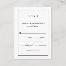 Mariage monogramme classique RSVP