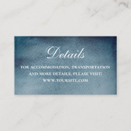 Carte D'accompagnement Mariage nautique marine aquarelle. Détails bleus