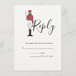 Carte D'accompagnement Mariage orienté du casse-noix RSVP