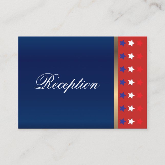 Carte D'accompagnement Mariage patriotique américain (Devant)