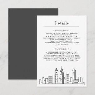 Carte D'accompagnement Mariage Philadelphie   Informations sur l'invité