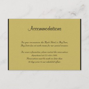 Carte D'accompagnement Mariage Piano Noir et Or
