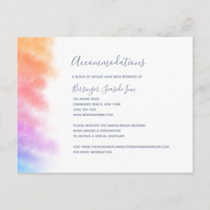 Carte D'accompagnement Mariage plein de joie dans le coeur arc-en-ciel