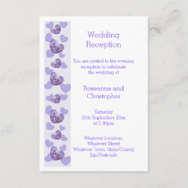 Carte D'accompagnement Mariage Réception Purple Wisteria Heart Design