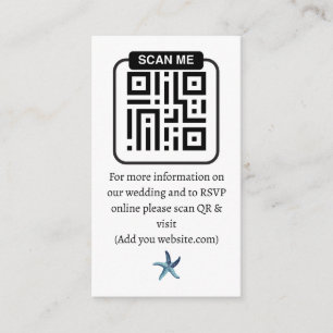 Carte D'accompagnement Mariage Romantique Ethéré au Bord de la Mer