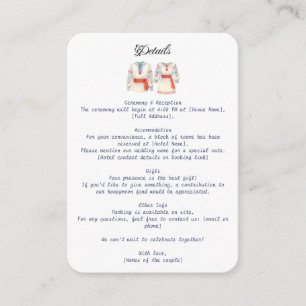 Carte D'accompagnement Mariage roumain rustique Costumes folkloriques tra