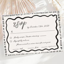 Mariage RSVP à la main agitée