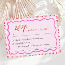 Mariage RSVP à la main agitée