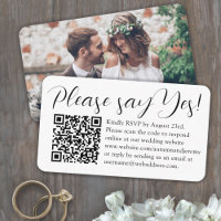 Mariage RSVP QR Code et script photo S'il vous pla