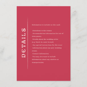 Carte D'accompagnement Mariage San Miguel