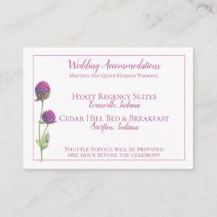 Carte D'accompagnement Mariage simple Amaranthe Amaranth